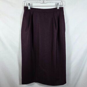 Vintage Gian Carlon Rossi Wool Skirt Women's Size 10 Burgundy Fully Line